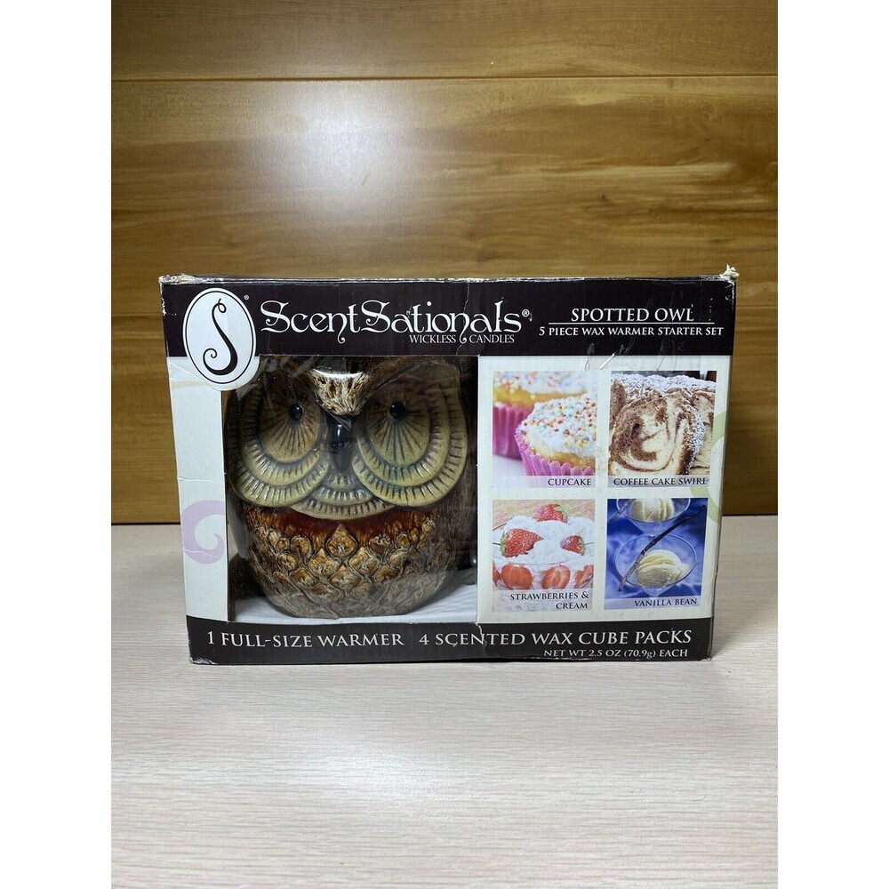 Vintage ScentSationals Spotted Owl 5 Piece Wax Warmer Starter Kit